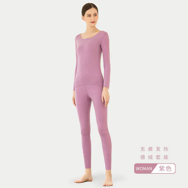 Winter Thermal Underwear Set for Men and Women