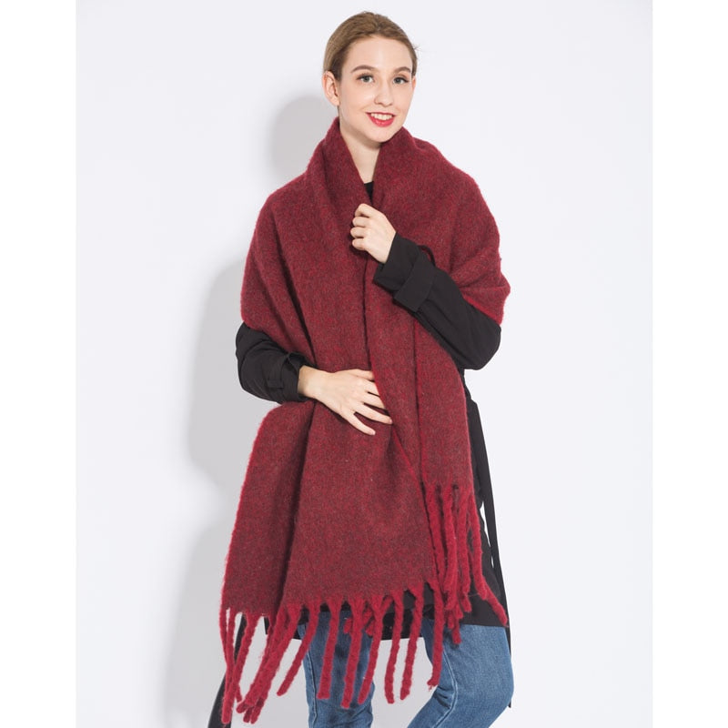 Cashmere Women's Scarf in Plaid Print