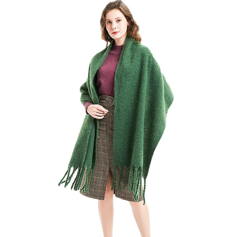 Cashmere Women's Scarf in Plaid Print