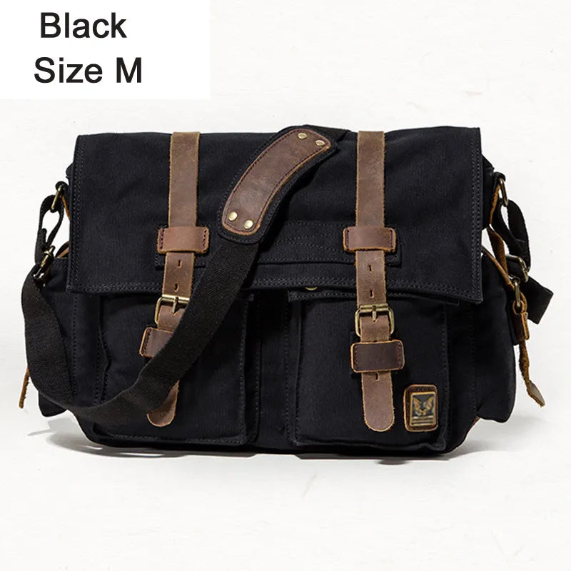 I AM LEGEND Will Smith Canvas +Genuine Leather Men Messenger Bag Canvas Shoulder Bag Men Crossbody Bag Sling Casual Bag Satchel