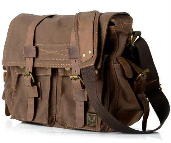 I AM LEGEND Will Smith Canvas +Genuine Leather Men Messenger Bag Canvas Shoulder Bag Men Crossbody Bag Sling Casual Bag Satchel