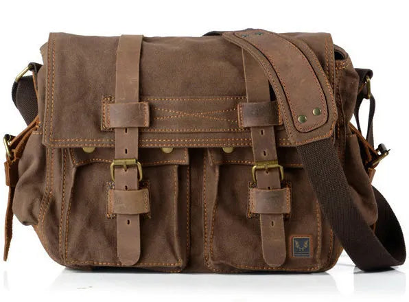 I AM LEGEND Will Smith Canvas +Genuine Leather Men Messenger Bag Canvas Shoulder Bag Men Crossbody Bag Sling Casual Bag Satchel