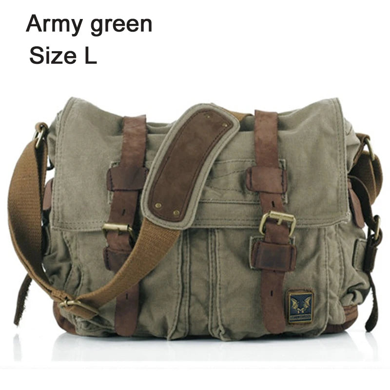 I AM LEGEND Will Smith Canvas +Genuine Leather Men Messenger Bag Canvas Shoulder Bag Men Crossbody Bag Sling Casual Bag Satchel