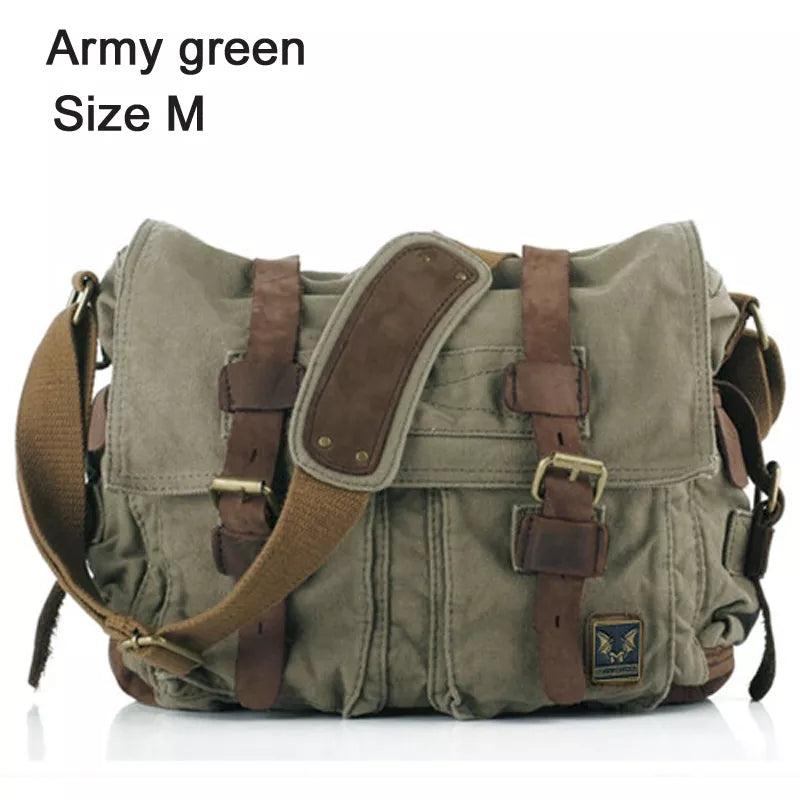 I AM LEGEND Will Smith Canvas +Genuine Leather Men Messenger Bag Canvas Shoulder Bag Men Crossbody Bag Sling Casual Bag Satchel