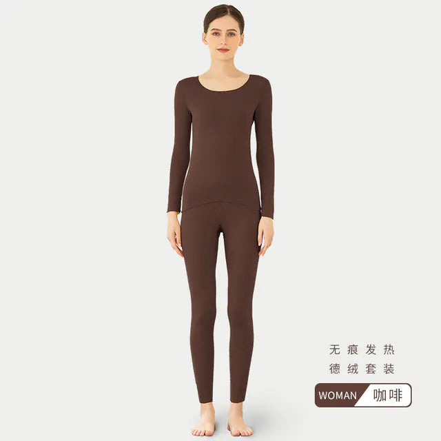Winter Thermal Underwear Set for Men and Women