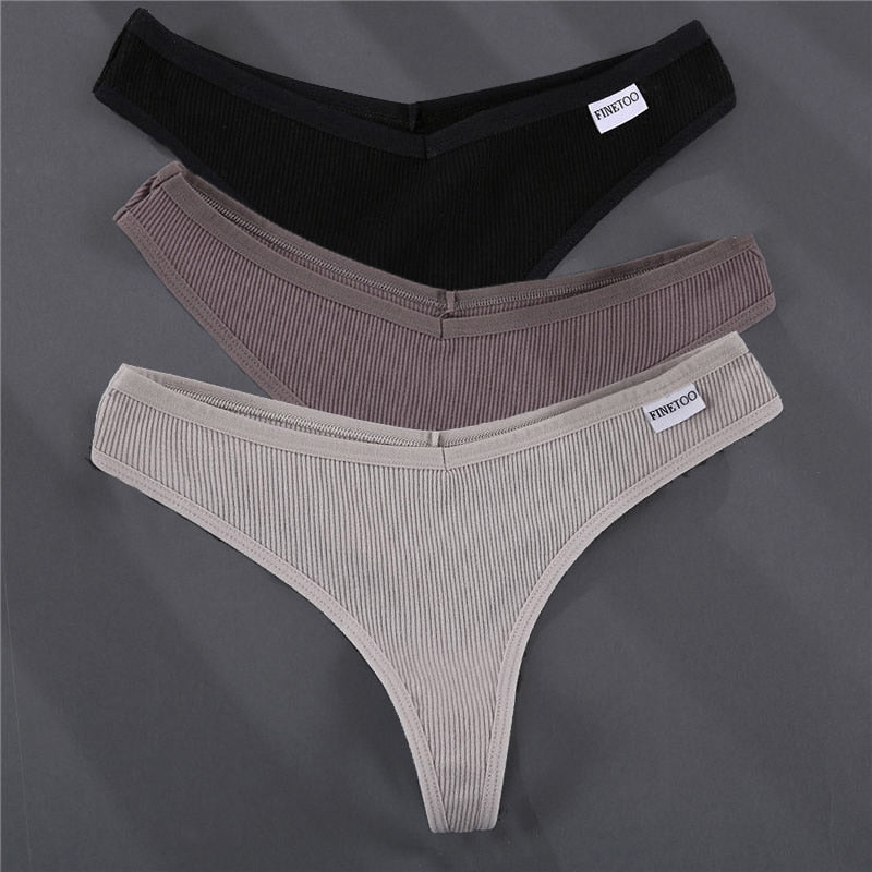 Women's Solid Color Summer G-Strings Set