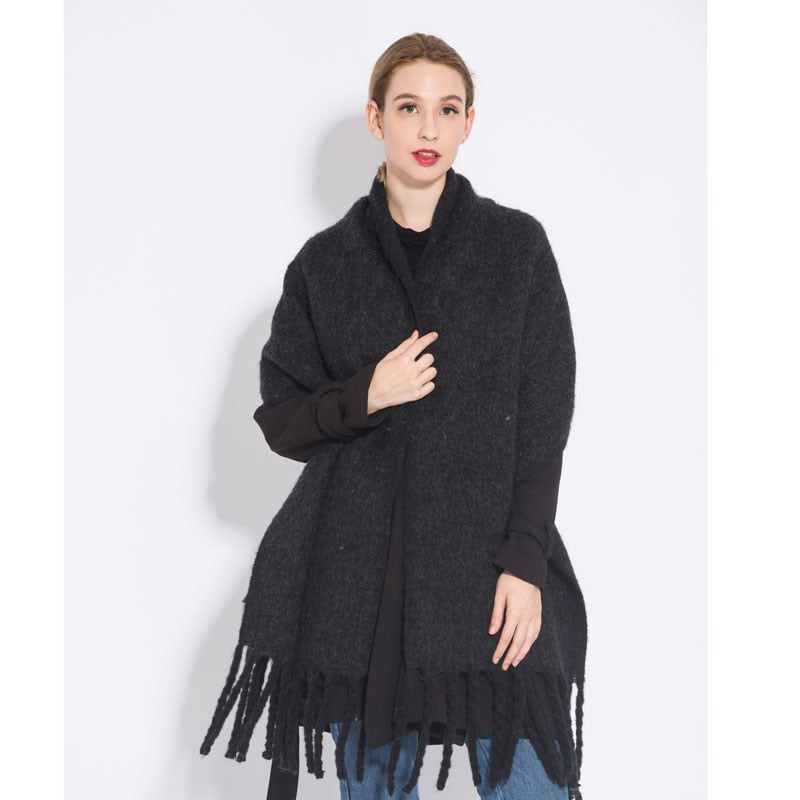 Cashmere Women's Scarf in Plaid Print