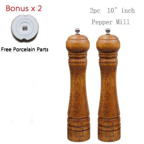 Eco-Friendly Handheld Wooden Spice Mills Set