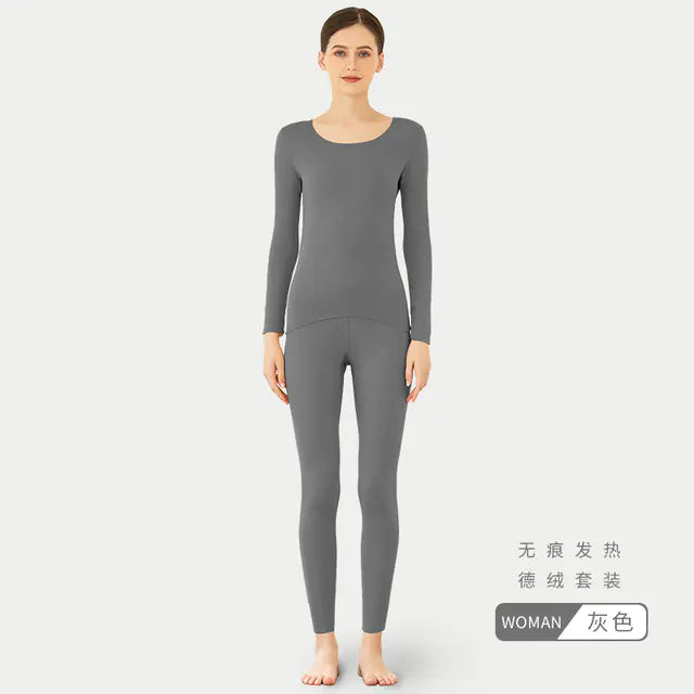 Winter Thermal Underwear Set for Men and Women