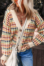 V Neck Knit Cardigan
