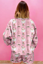 Pink Santa Claus Pajama Set