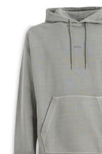 Hugo Boss Elegantes graues Kapuzensweatshirt aus Baumwolle