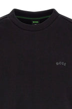 Elegantes schwarzes Hugo Boss Sweatshirt aus Baumwolle mit Rundhalsausschnitt