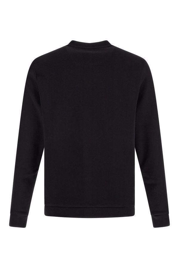 Elegantes schwarzes Hugo Boss Sweatshirt aus Baumwolle mit Rundhalsausschnitt