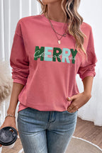 Strawberry Pink MERRY Christmas Sweatshirt