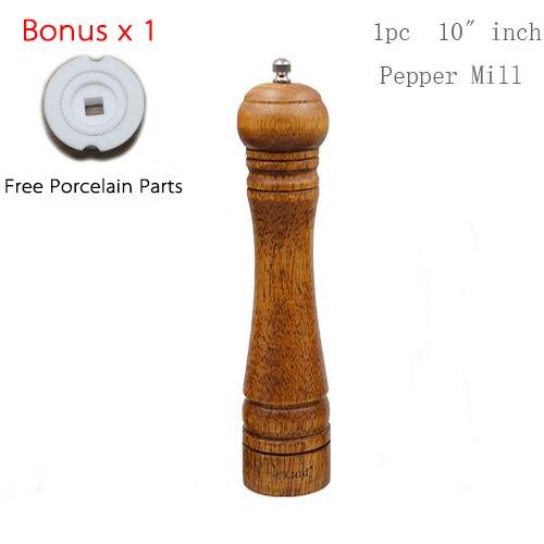 Eco-Friendly Handheld Wooden Spice Mills Set