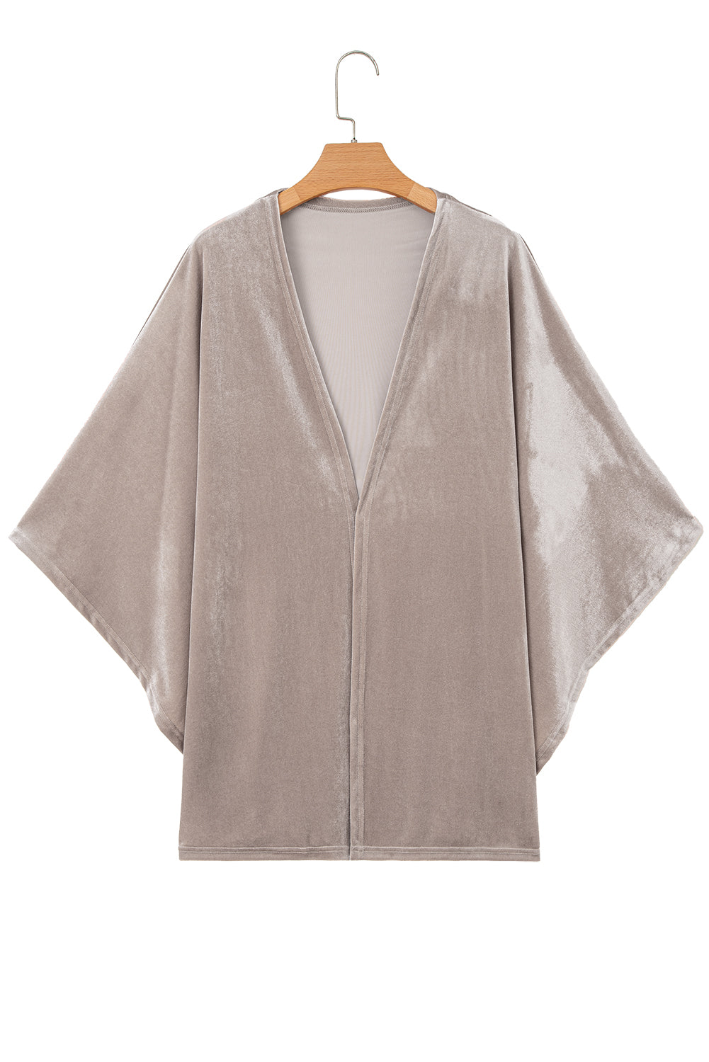 Smoke Gray Velvet Kimono