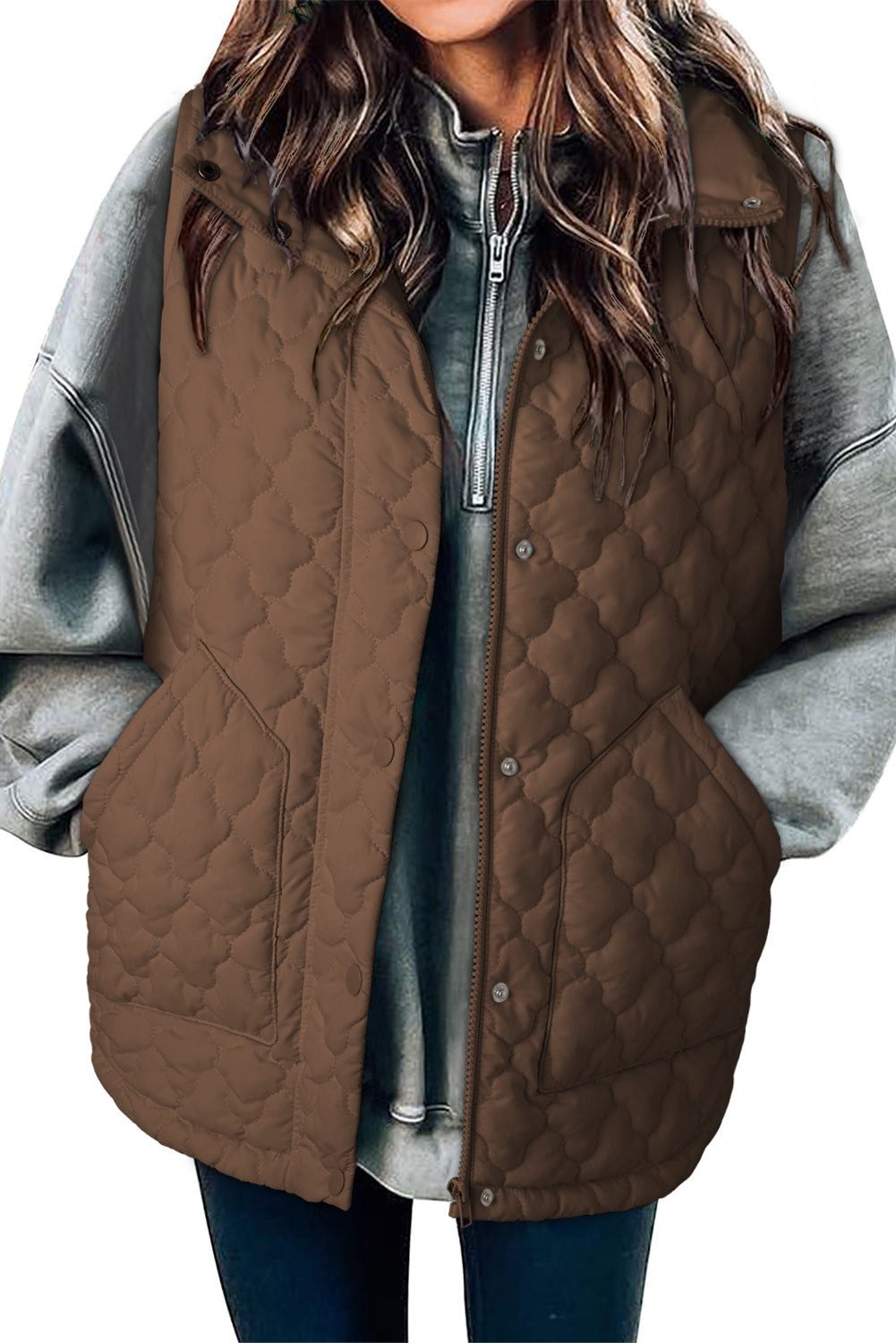Dark Brown Winter Vest