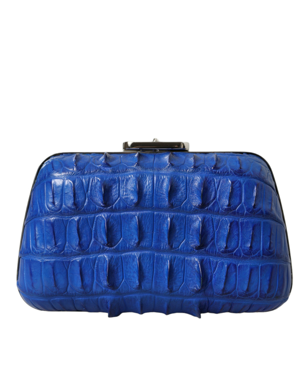 Bolsa Balenciaga azul em pele exótica, modelo clutch de ombro a tiracolo.