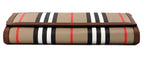 Bolsa Carteira Transversal Burberry Hannah Icon Stripe Archive em Pele e Lona E-Canvas Bege