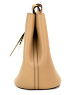 Bolsa Burberry Lorne Small Camel Haymarket Check em pele granulada.