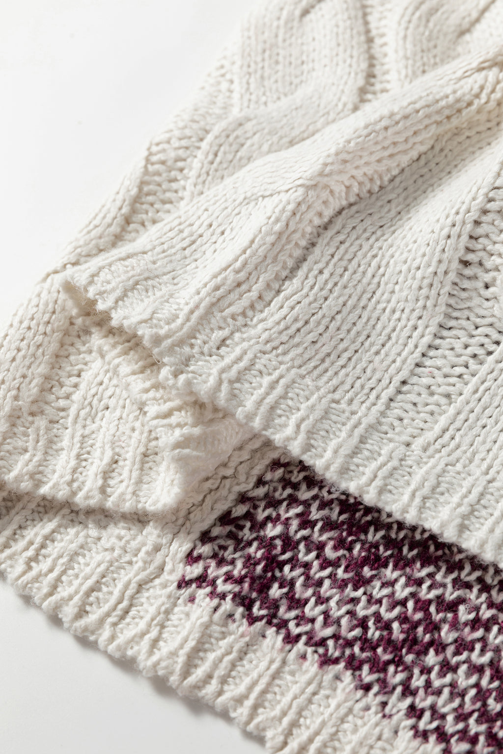 Purple Block Back Loose Fit Sweater