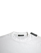 T-shirt Balenciaga Off White em jersey de algodão com gola redonda