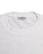 Balenciaga – Weißes T-Shirt aus Baumwolle mit Rundhalsausschnitt und kurzen Ärmeln