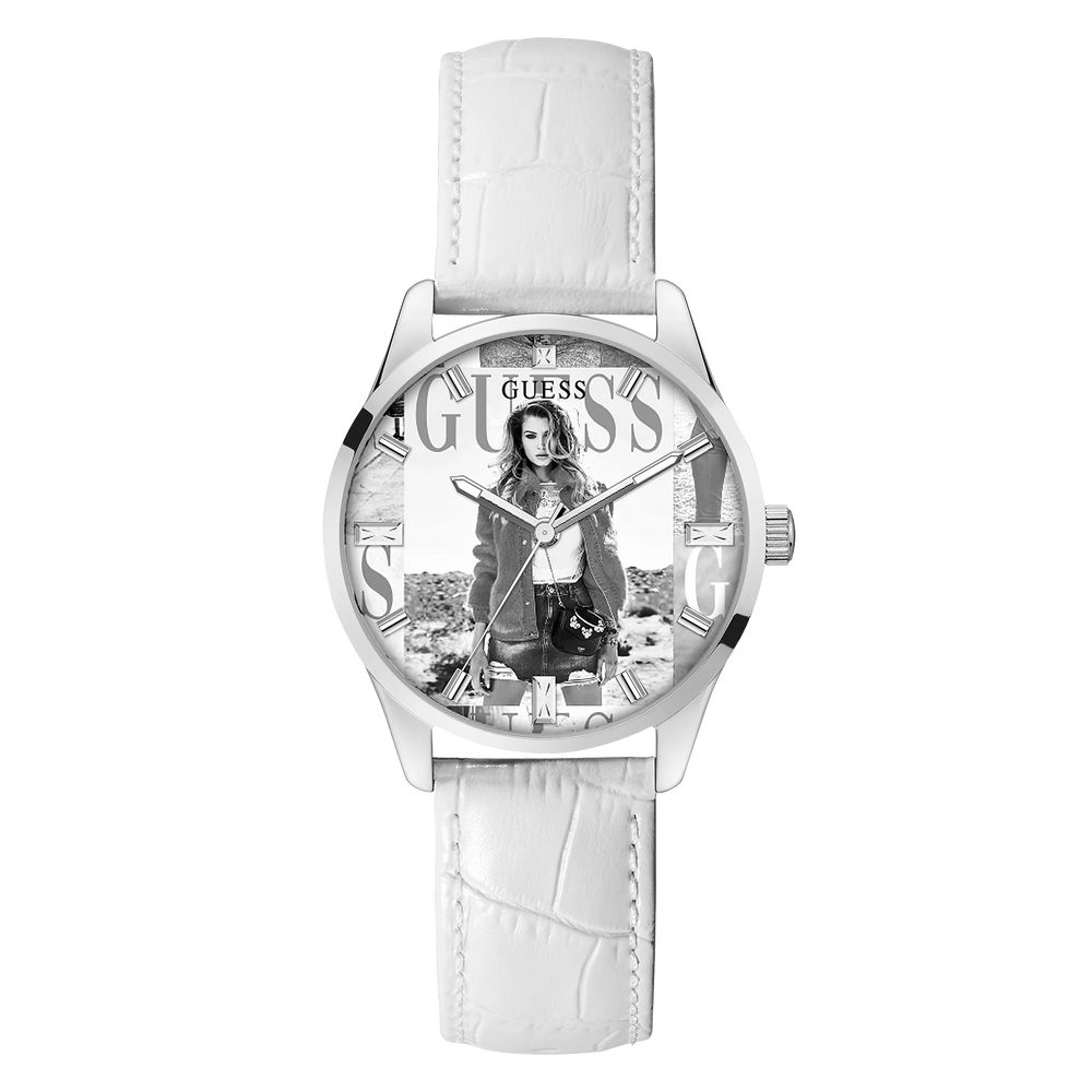 Relógio Guess em pele branco