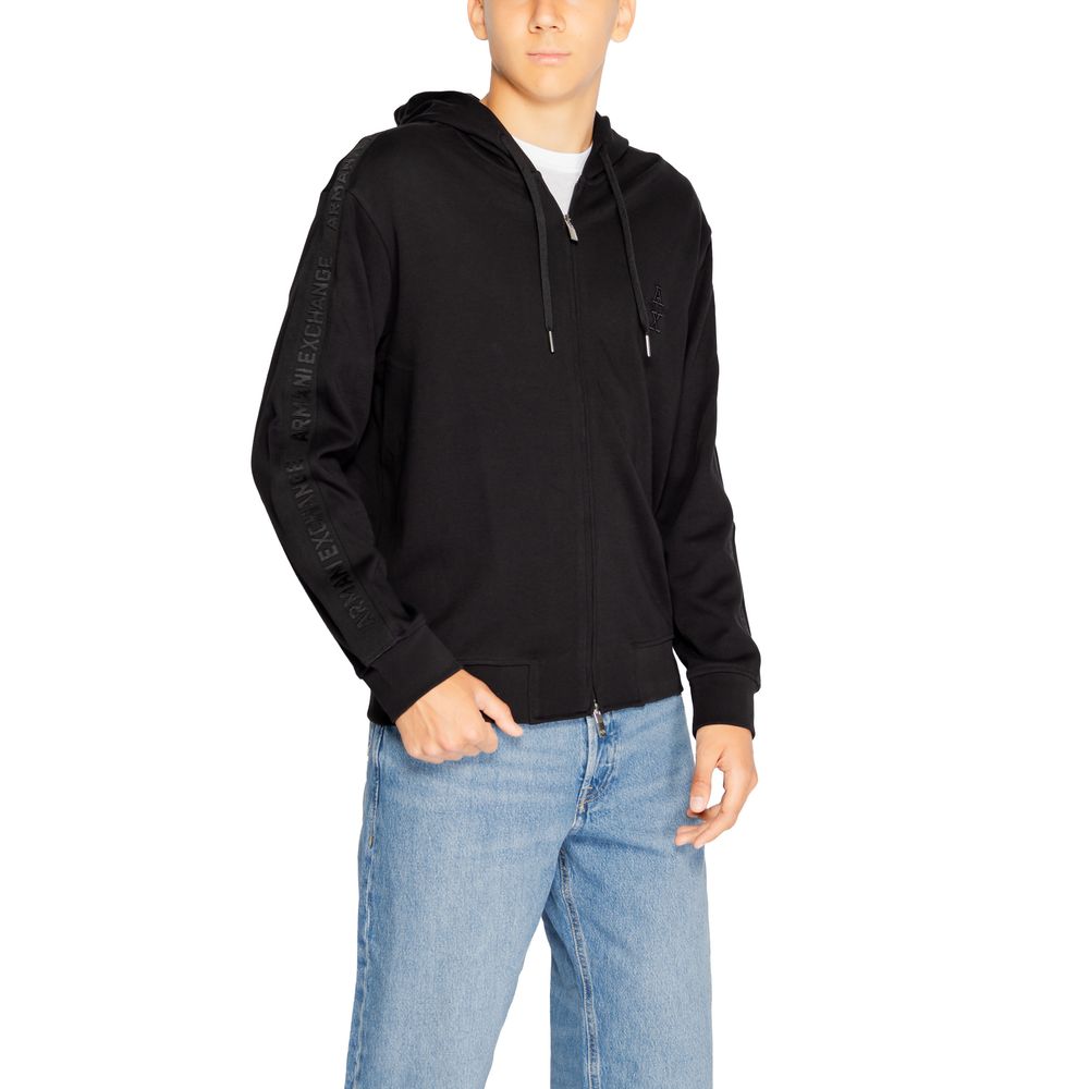 Armani Exchange Black Cotton Hoody