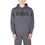 Hugo Boss grauer Baumwollhoodie