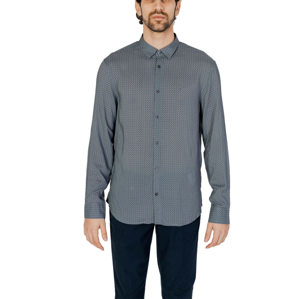 Camisa de viscose cinzenta da Armani Exchange