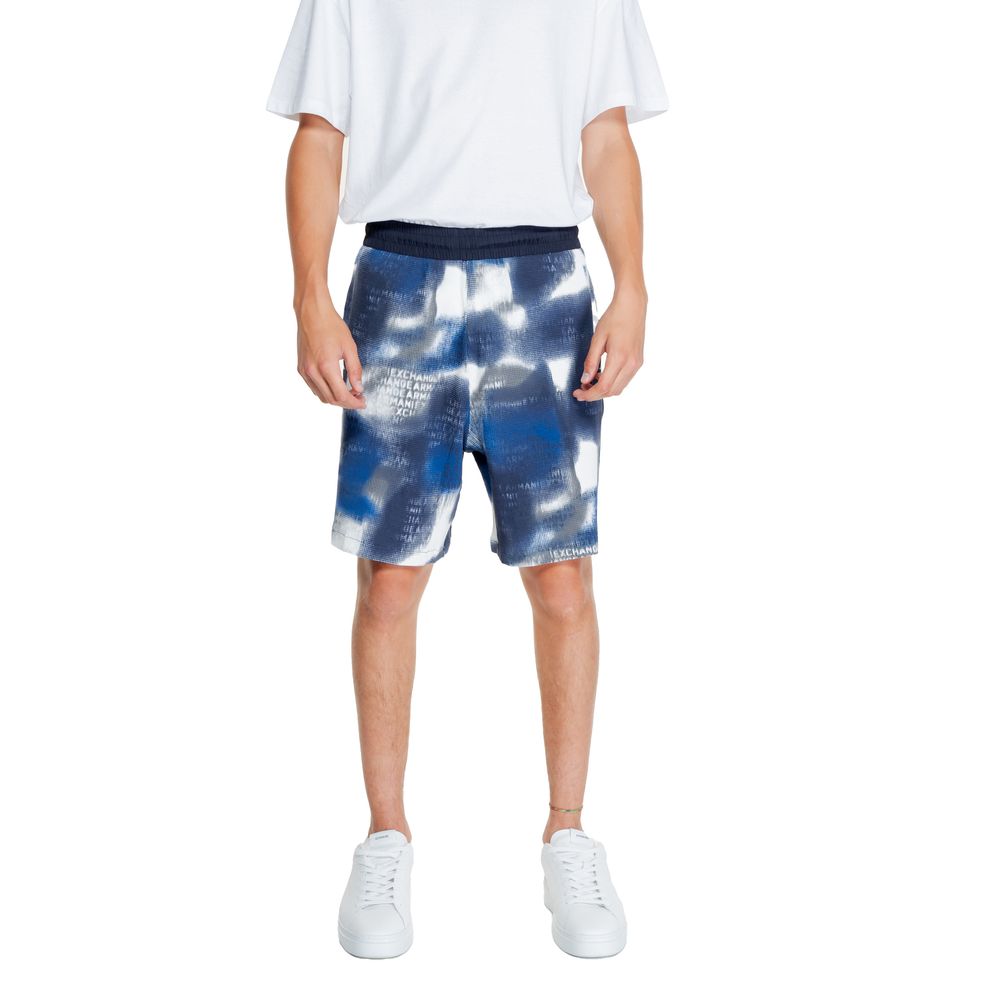 Bermudas de algodão azul da Armani Exchange