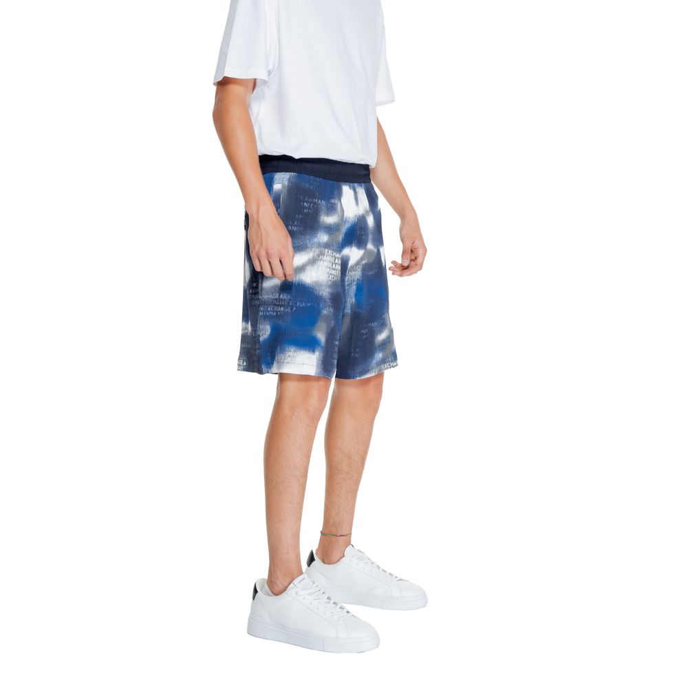 Bermudas de algodão azul da Armani Exchange