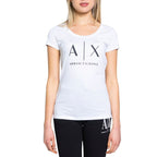Armani Exchange Weißes Baumwoll-T-Shirt