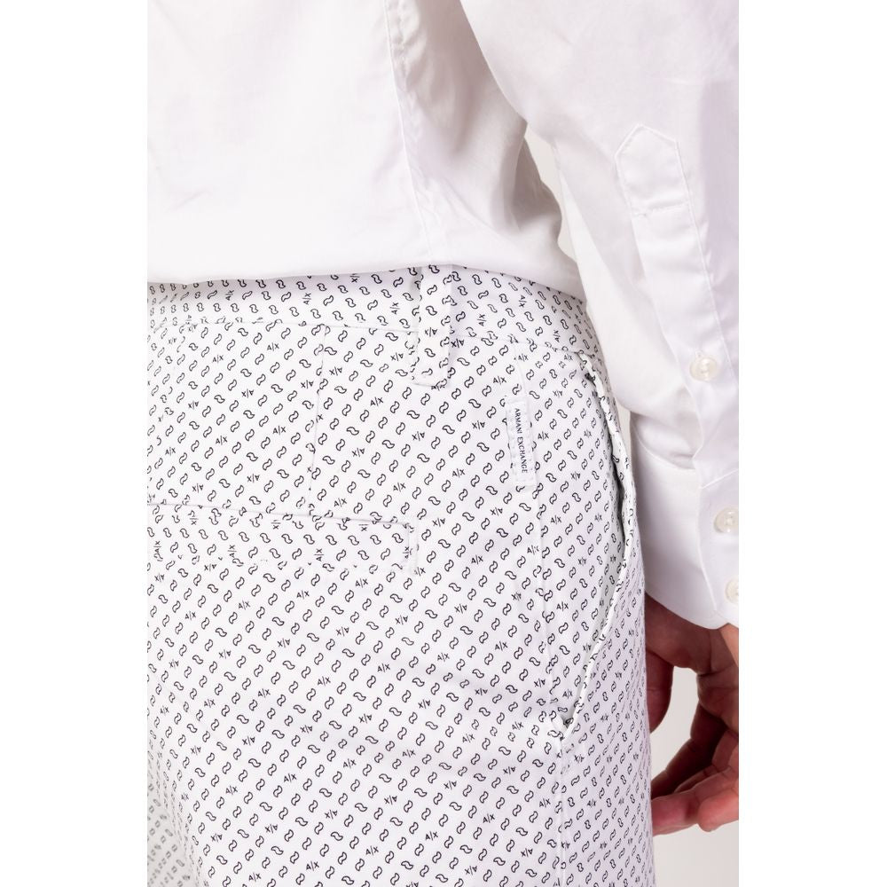 Bermudas de algodão branco Armani Exchange