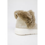 Ténis Love Moschino de couro bege