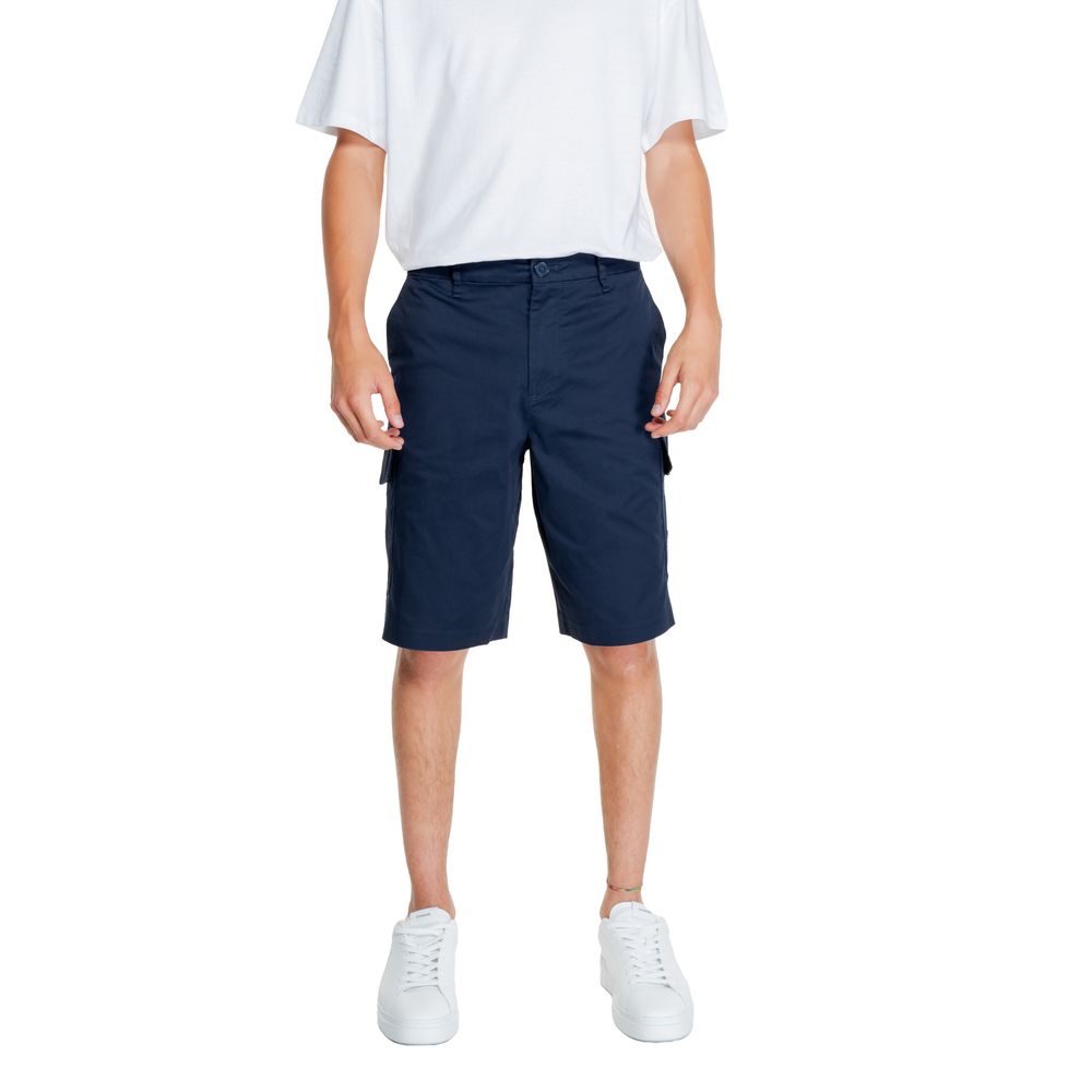 Bermudas de algodão azul da Armani Exchange