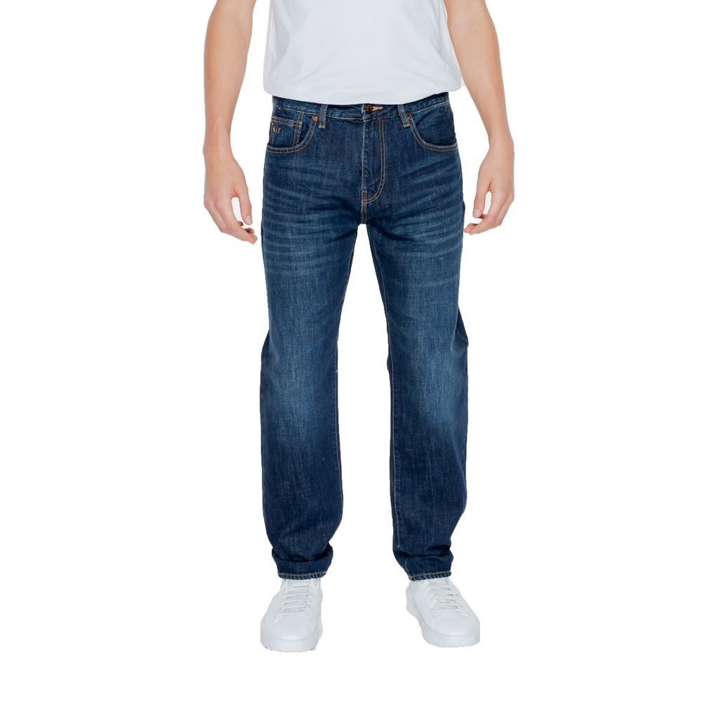 Armani Exchange Blue Cotton Skinny Jean