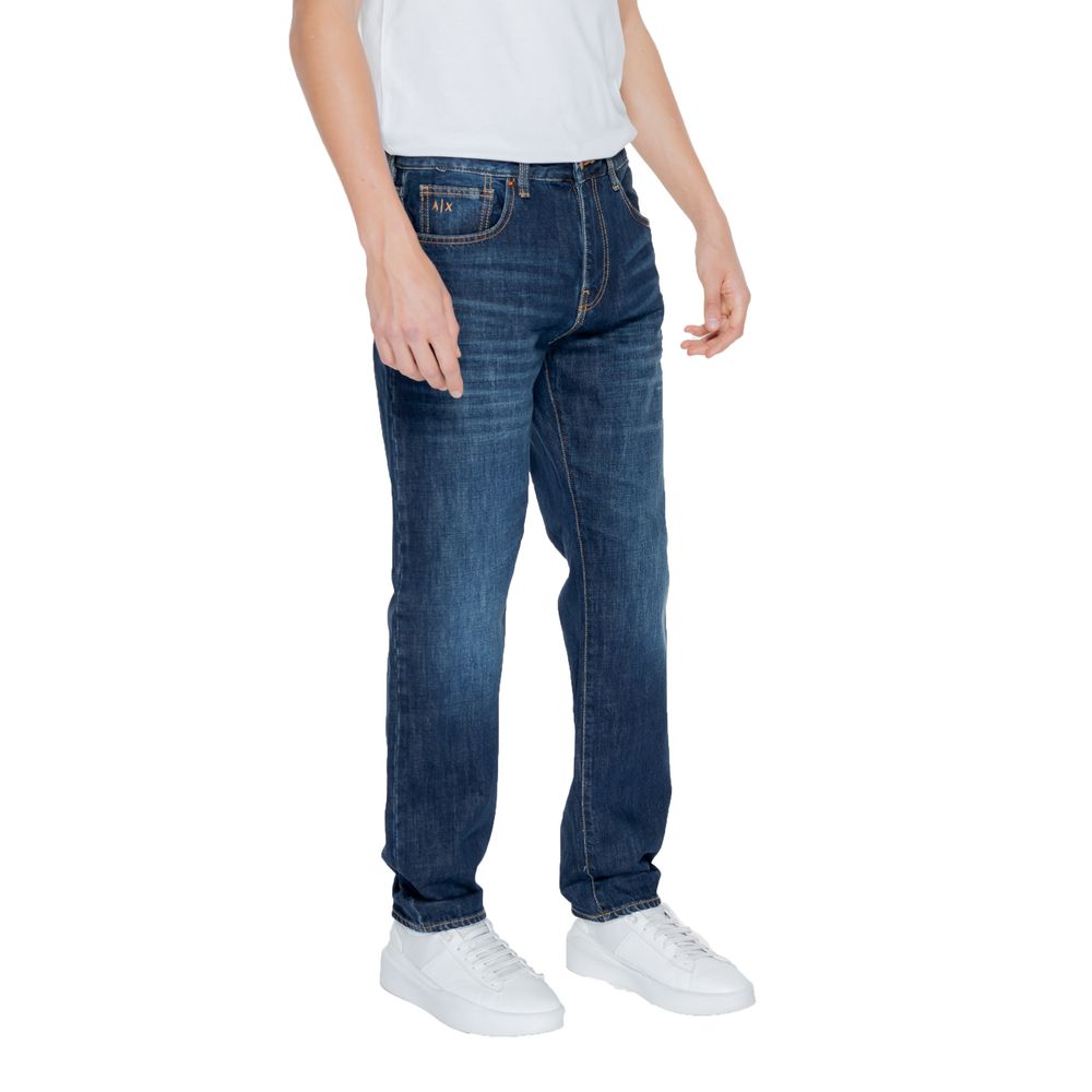 Armani Exchange Blue Cotton Skinny Jean