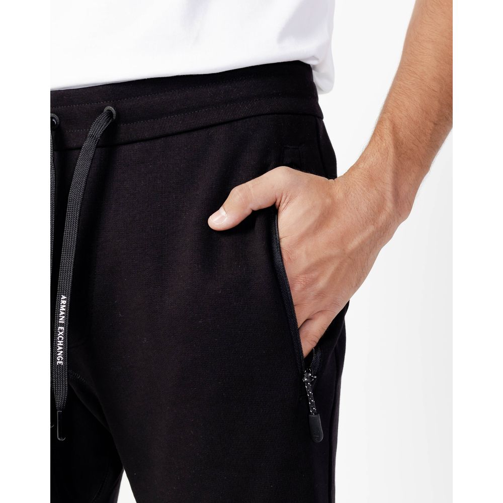 Calça de treino Armani Exchange preta em algodão