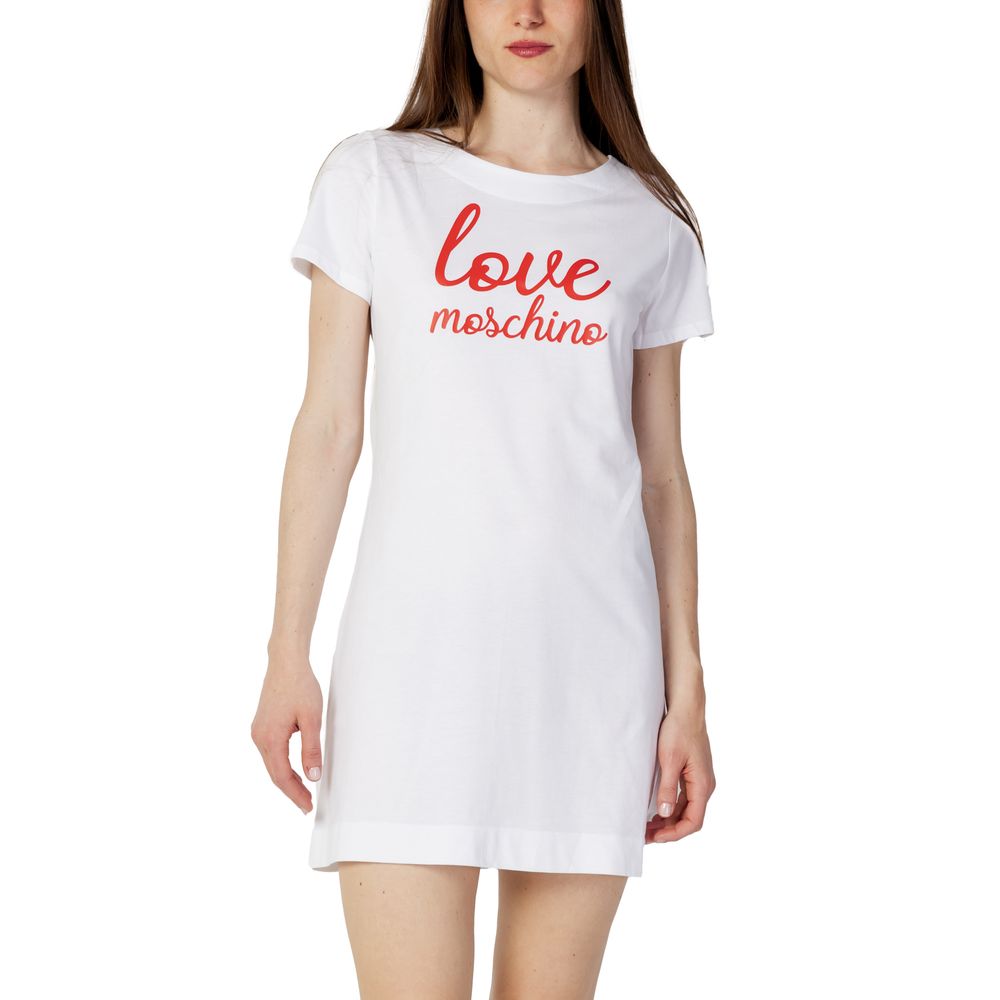 Calções de algodão branco Love Moschino