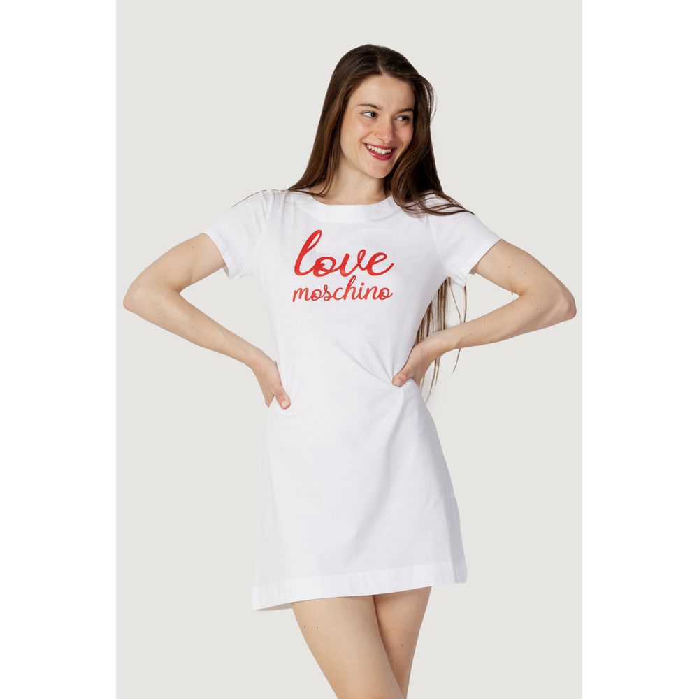 Calções de algodão branco Love Moschino