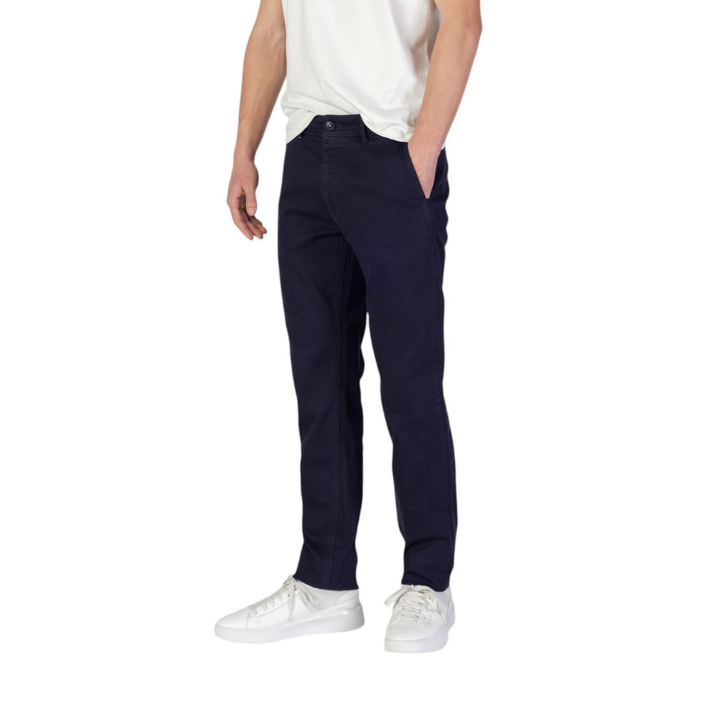 Hugo Boss Blue Cotton Skinny Pant