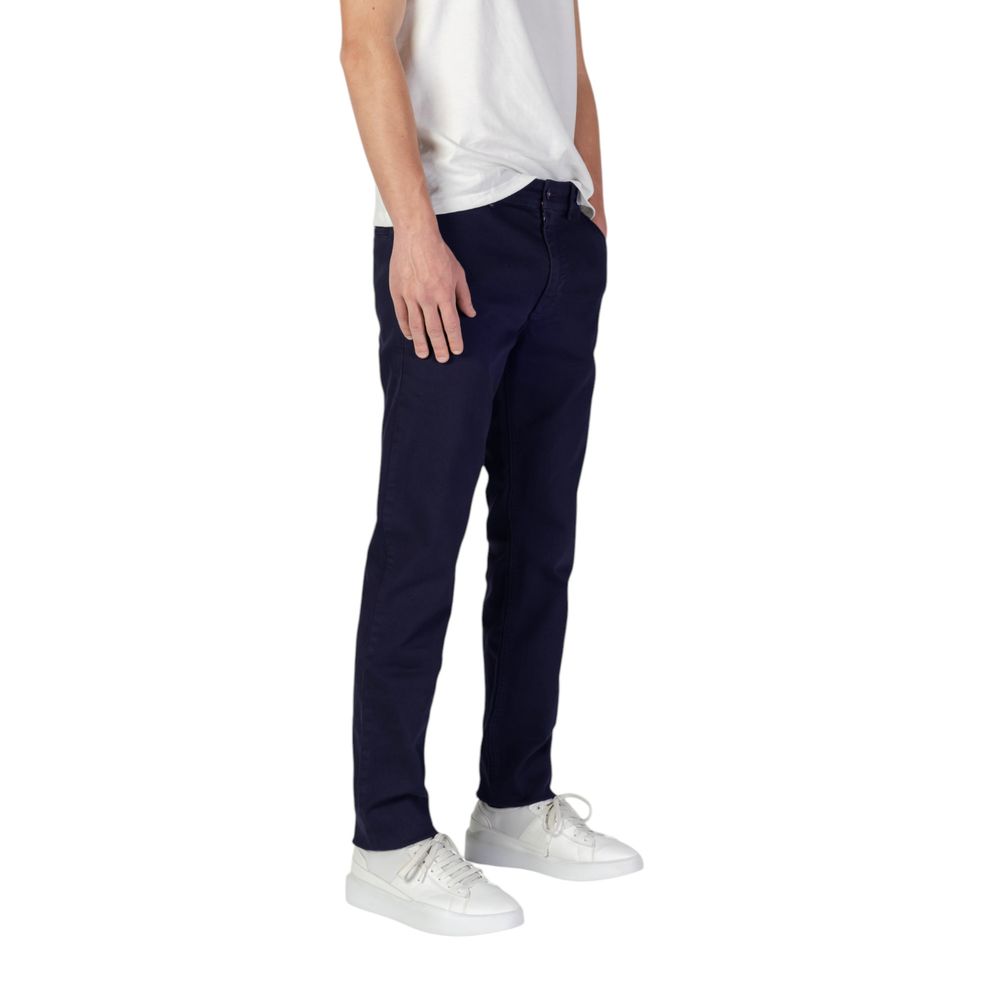 Calça skinny azul em algodão Hugo Boss