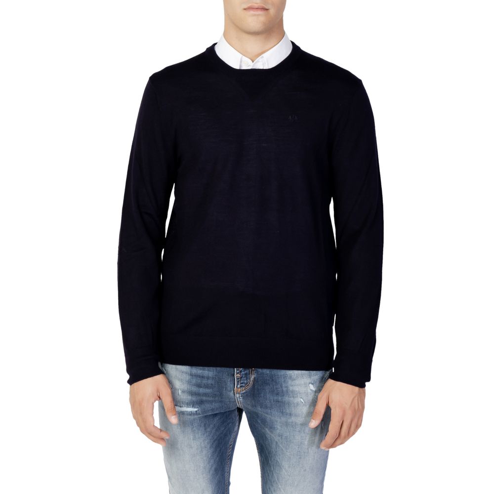 Armani Exchange Blue Wool Sportswear