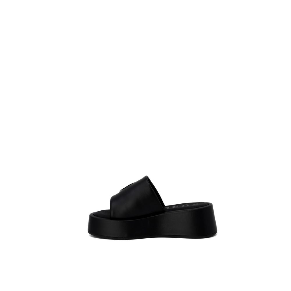 Furla Black Leather Slipper