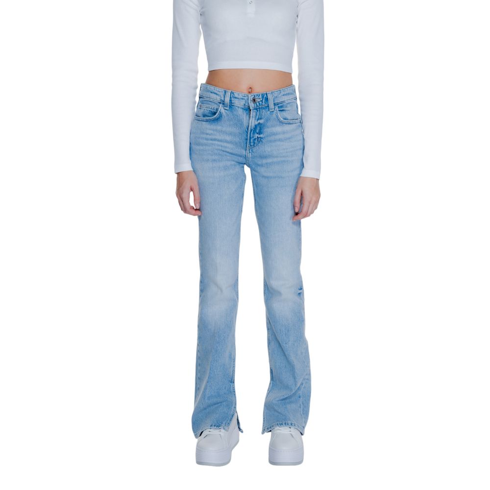 Guess hellblaue Mom-Jeans aus Baumwolle