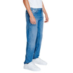 Calvin Klein Jeans Light Blue Cotton Relaxed Fit Jean