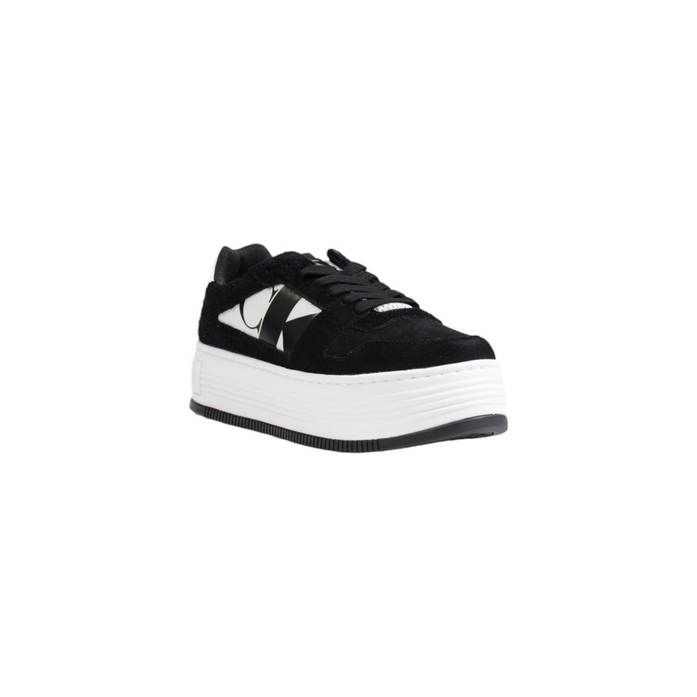 Calvin Klein Jeans Schwarze Leder-Sneaker